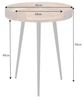 Eleganter Mangoholz Beistelltisch ARTE natural 45cm schwarze Metallbeine Bild 2