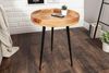 Eleganter Mangoholz Beistelltisch ARTE natural 45cm schwarze Metallbeine Bild 3
