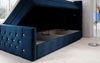 Boxspringbett Paradise mit LED, USB und Füßen 140x200 Blau H2 Bild 3