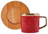 Karaca Kaffeeservice Bambus farbige Kaffeetasse Set, 6 Personen, 90 ml Bild 3