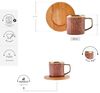 Karaca Kaffeeservice Bambus farbige Kaffeetasse Set, 6 Personen, 90 ml Bild 2