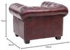 Chesterfield Sessel Echtleder antik rot 100x72x90 cm massivum Serie Chesterfield Ledersessel Clubsessel Wohnzimmer Herrensessel Bild 3