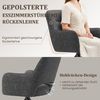 COLAMY Drehbare Esszimmerstühle 4er Set mit Armlehnen, Drehbare Polsterstühle für Küche & Esszimmer aus weichem Florstoff mit Metallgestell und Rückenlehne, für Esszimmer, Küche, Büro,Grau Bild 4