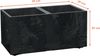 Spetebo Blumentopf Kunststoff Blumenkasten Beton Optik 2 Kammern auf Rollen (Anzahl, 1 St, Stück), 6 Rollen für flexible Platzierung Bild 2