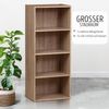 habeig Bücherregal Tube Bücherregal Standregal 4 Fächer Belastung Regalboden Standregal Bild 5