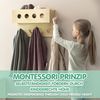 CADANI Garderobenpaneel WUBO Wandgarderobe für Kinder - Kindergarderobe - robust und stabil (Natur Kinderzimmer Garderobe nach Montessori, 1 St), aus hochwertigen Massivholz Bild 3
