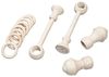 SN DECO GROUP Gardinenstange Ares, 1-läufig, Fixmaß, mit Bohren, verschraubt, Holzwerkstoff, 28 mm, Holz, verschiedene Längen und Farben, Komplettset Bild 3