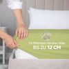 Dreamzie Premium Spannbettlaken 140x200 cm, Bettlaken 100% Jersey Baumwolle, Spannbetttuch für Dicke Matratzen bis zu 22 cm, 150 g/m², Oeko-TEX Zertifiziert - Anis Bild 3