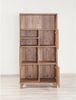 Dmora Bücherregal Muscida 80 x 36 x 155 cm Braun 5 Fächer 3 Türen Bild 4