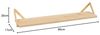 Astigarraga Kit Line Wandregal und 2 dreieckige Halterungen, 15 x 92 x 18 cm, massives Kiefernholz Bild 3