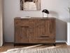 Sideboard Pinie dunkel 126cm massivum Sydney braun Massivholz Kommode Landhausstil Flur Wohnzimmer Anrichte mit Schubladen Türen Bild 1