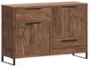 Sideboard Pinie dunkel 126cm massivum Sydney braun Massivholz Kommode Landhausstil Flur Wohnzimmer Anrichte mit Schubladen Türen Bild 2
