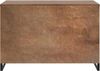 Sideboard Pinie dunkel 126cm massivum Sydney braun Massivholz Kommode Landhausstil Flur Wohnzimmer Anrichte mit Schubladen Türen Bild 5