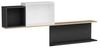 Wandregal Atlantic Kiefer - Anthrazit-Weiß 80,4 x 180 x 19,6 Bild 1