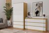 CDF Kommode Artisan Weiß mit 6 Schubladen Komodenschrank Komode für Wohnzimmer Schlafzimmer Schubladenschrank Malwa M6 140 Bild 2