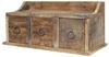 Chic Antique - Regal Wandregal stehen hängend 3 Schubladen Alt Holz 41073900 Bild 3