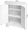 BAKAJI Schrank für Badezimmer mit 2 Türen mit 3 Ablagen, für Innenräume, Schrank aus MDF, Farbe: Weiß, Größe 60 x 30 x 80 cm Bild 3