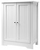 BAKAJI Schrank für Badezimmer mit 2 Türen mit 3 Ablagen, für Innenräume, Schrank aus MDF, Farbe: Weiß, Größe 60 x 30 x 80 cm Bild 5