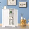 BAKAJI Schrank für Badezimmer mit 2 Türen mit 3 Ablagen, für Innenräume, Schrank aus MDF, Farbe: Weiß, Größe 60 x 30 x 80 cm Bild 2