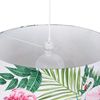 'Flamingo' Hängeleuchte Weiß runder Stoffschirm Flamingo-Design Dschungel-Optik Kinderzimmer Beleuchtung Modernes Design Bild 4