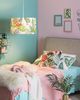 'Flamingo' Hängeleuchte Weiß runder Stoffschirm Flamingo-Design Dschungel-Optik Kinderzimmer Beleuchtung Modernes Design Bild 2