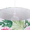 'Flamingo' Hängeleuchte Weiß runder Stoffschirm Flamingo-Design Dschungel-Optik Kinderzimmer Beleuchtung Modernes Design Bild 4