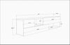 Hanah Home Stylish Oak TV Stand, 160 x 37.7 x 40 cm | 100% Melamine Coated Particle Board, 18 mm Thick | Perfect for Cabin/Lodge Decor, Durable & Elegant Bild 2