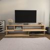 Hanah Home Stylish Oak TV Stand, 160 x 37.7 x 40 cm | 100% Melamine Coated Particle Board, 18 mm Thick | Perfect for Cabin/Lodge Decor, Durable & Elegant Bild 5