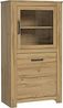 FORTE Havanna Vitrine, Holzwerkstoff, Braun, 77 x 143,7 x 42,2 cm Bild 1