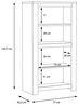 FORTE Havanna Vitrine, Holzwerkstoff, Braun, 77 x 143,7 x 42,2 cm Bild 5