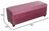DRW Schuhständer für Bett aus Holz und Stoff in Rosa 120 x 43 x 45 cm, bunt, estandar Bild 2
