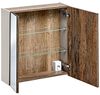 Spiegelschrank 60cm PUEBLA-56-TAUPE in taupe mit Vintage Oak Nb, B/H/T ca. 60/65/16 cm Bild 4