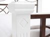 Bett Byzanz 200x200 weiß massives Holzbett Landhausstil romantisch stabil mit bronzefarbenen Details Doppelbett Schlafzimmer Möbel rustikal elegant Bild 4