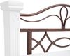 Bett Byzanz 200x200 weiß massives Holzbett Landhausstil romantisch stabil mit bronzefarbenen Details Doppelbett Schlafzimmer Möbel rustikal elegant Bild 5