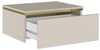 Vente-unique 'VUKIA von Pascal Morabito' Nachttisch mit 1 Schublade, hängend, 1 Stück, Holzspanplatte beige / goldfarben, 48,5 x 38,2 x 19,8 cm Bild 4