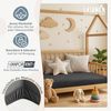 Laleni 2er-Set Premium Spannbettlaken Stubenwagen oval 38x77 cm - Oeko-Tex Zertifiziert, 100% Baumwolle, atmungsaktives Spannbetttuch Jersey Baby, 150 g/m², Anthrazit Bild 5