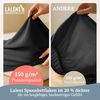 Laleni 2er-Set Premium Spannbettlaken Stubenwagen oval 38x77 cm - Oeko-Tex Zertifiziert, 100% Baumwolle, atmungsaktives Spannbetttuch Jersey Baby, 150 g/m², Anthrazit Bild 4