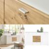 Sideboard SARI Kommode weiß hochglanz und Artisan Eiche Bild 5
