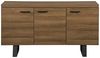 'Timber' Sideboard mit 3 Türen, 79 x 42 x 140 cm, Dunkler Holzfarbton Bild 4