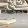 HOMCOM 2-Sitzer kleine Couch mit Flügelrücken, 2 Wurfkissen, 117 cm Dick Gepolstert Doppelsofa 1 Teile, für Wohnzimmer, Schlafzimmer, Beige Bild 4