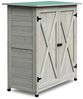 HABAU Gartenschrank Flora, hellgrau, 110 x 55 x 117 cm Bild 2