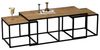 Hanah Home Modern Extendable Coffee Table with 2 Side Tables, Oak & Black, 120 x 60 x 50 cm | 100% Melamine Coated, Metal Frame, Additional Storage | Stylish & Functional Bild 5