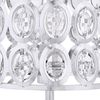 'Tenna' Tischlampe Silber Metall 53 cm Schirm mit Kristallen aus Acrylglas Kabel mit Schalter Moderner Glamouröser Stil Bild 5