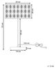 'Tenna' Tischlampe Silber Metall 53 cm Schirm mit Kristallen aus Acrylglas Kabel mit Schalter Moderner Glamouröser Stil Bild 3