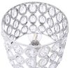 'Tenna' Tischlampe Silber Metall 53 cm Schirm mit Kristallen aus Acrylglas Kabel mit Schalter Moderner Glamouröser Stil Bild 4