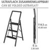 WENKO Trittleiter Modell Alu-Compact, leichte & rutschfeste Haushaltsleiter, belastbar bis 150 kg, klappbar Bild 4