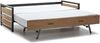 Vente-unique - Ausziehbett - 2 x 90 x 190 cm - MDF, Kiefernholz & Metall - Nussbaumfarben & Anthrazit - BOSTON Bild 5