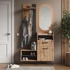 Garderobe Amber Eiche Wotan 100 x 100 cm 3 Teile Vicco Bild 3