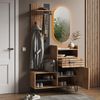 Garderobe Amber Eiche Wotan 100 x 100 cm 3 Teile Vicco Bild 5
