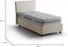 Talamo Italia - Brunella-Einzelbett, Bettkasten mit Stoffbezug, 100 % Made in Italy, Öffnung vorne, inklusive Matratze 80x190 cm, Beige Bild 2